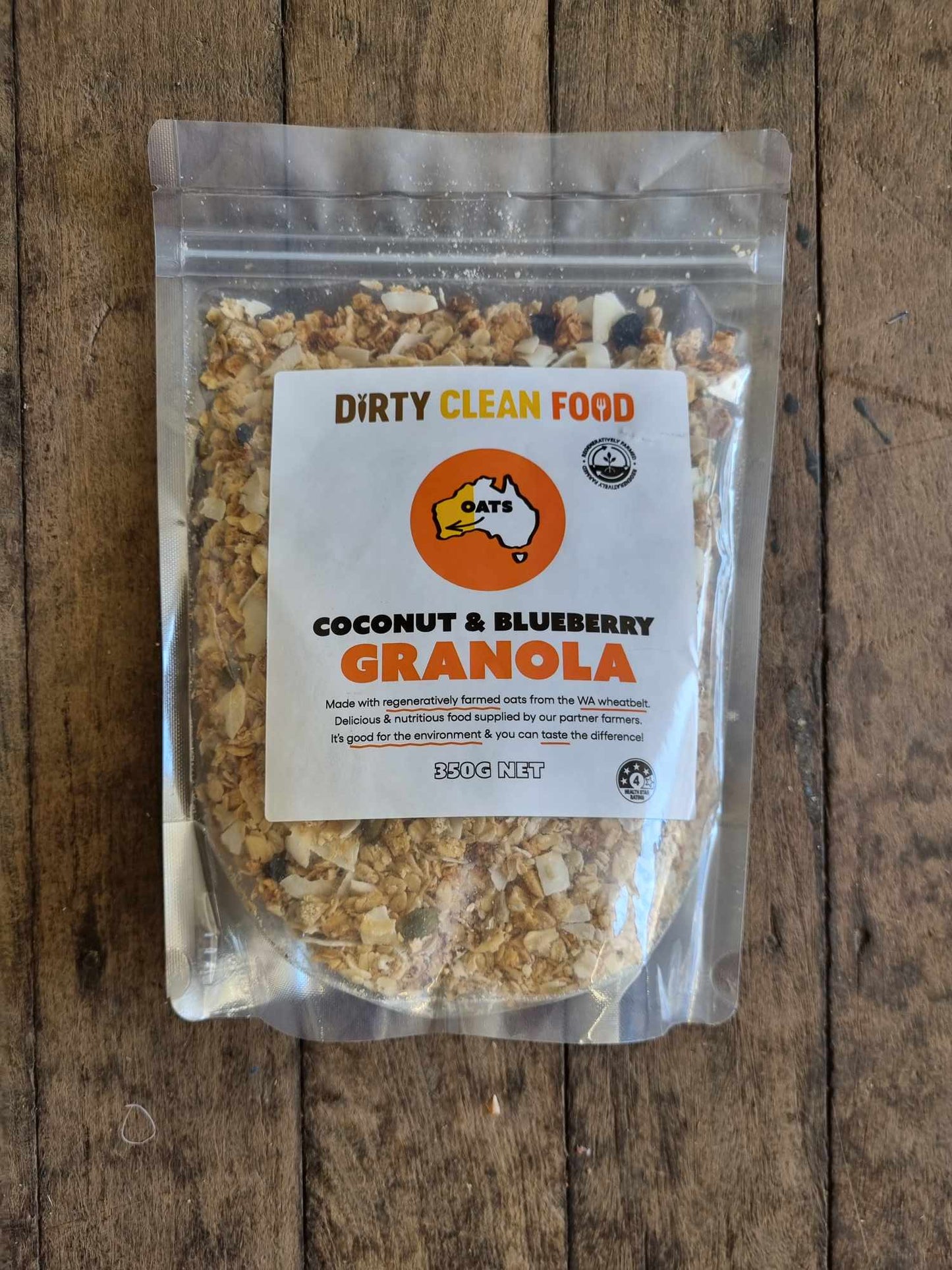 Dirty Clean Food Granola Blueberry