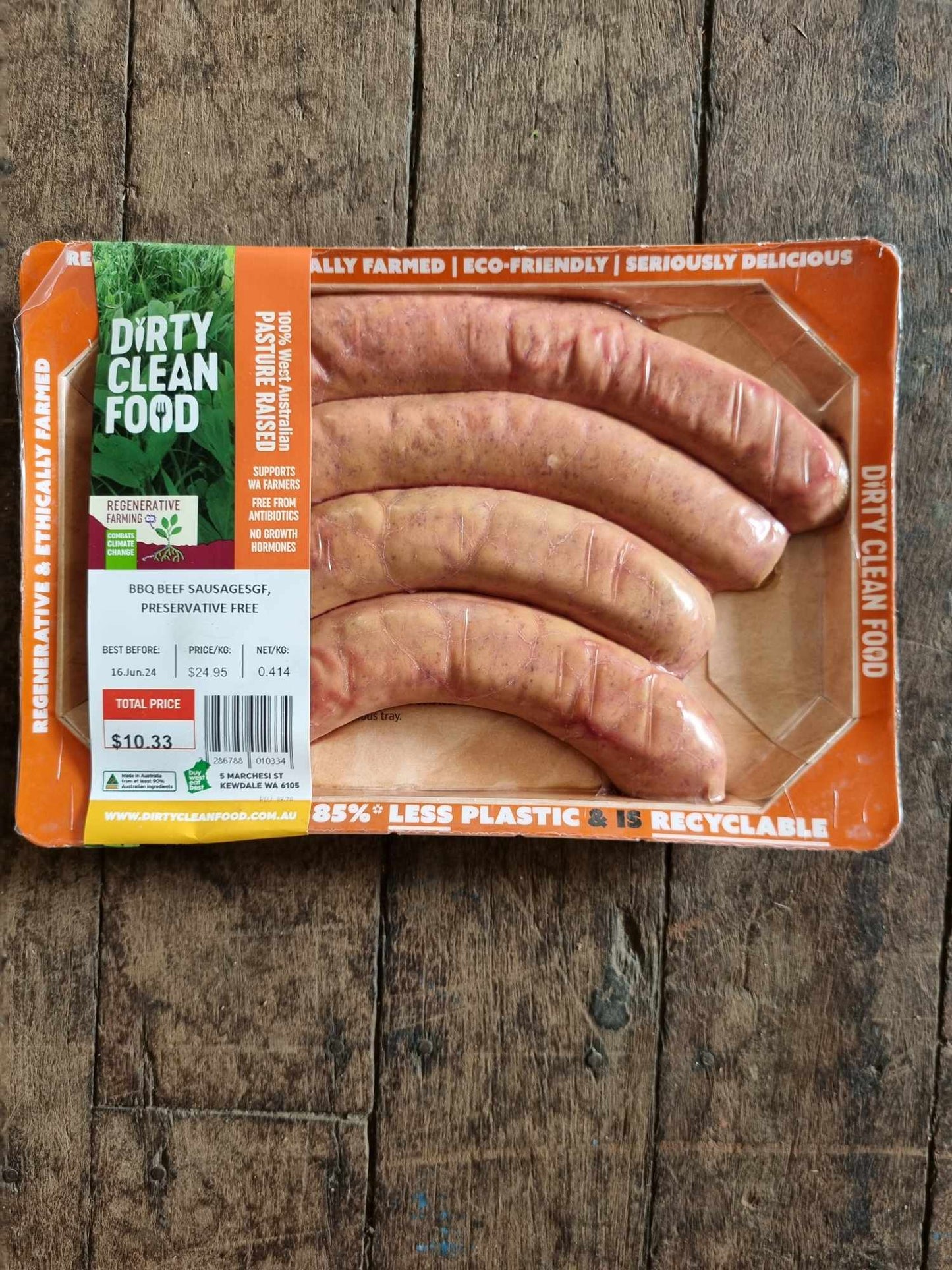 BBQ Beef Sausages - 4 Pack