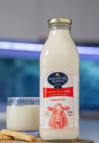 Bannister Downs Milk 745ml - Lactose Free Milk.
